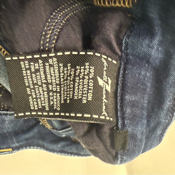 7 For All Mankind Blue Skinny Jeans with Classic Indigo Hue - Picture 9 of 9